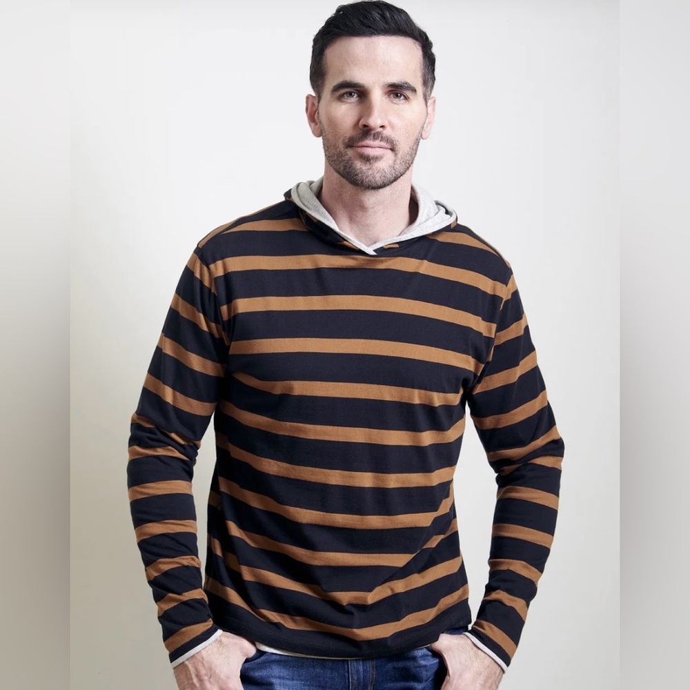 Left Coast tee Zuma Reversible Hoodie Black/Brown Size XL